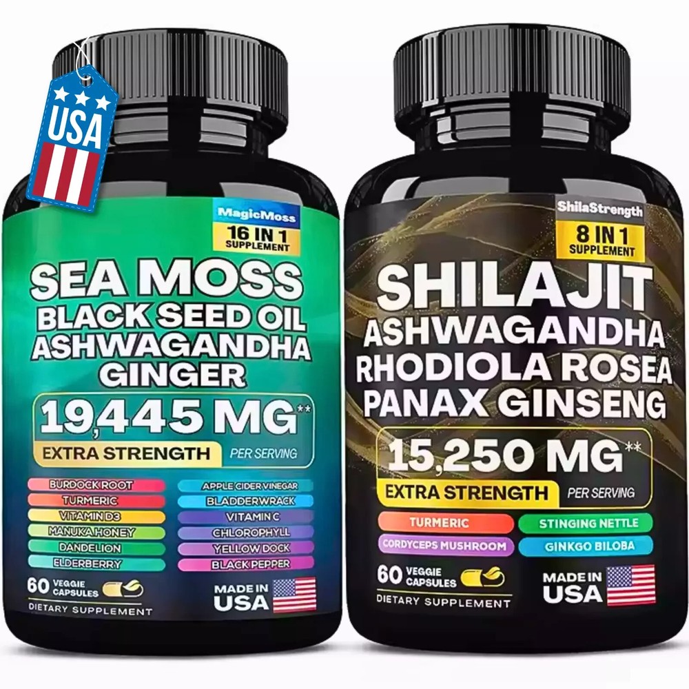 Dynamic Vitality Bundle , Sea Moss Multivitamin & Shilajit Power Combo