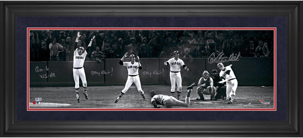 Carlton Fisk Boston Red Sox Signed Framed 10