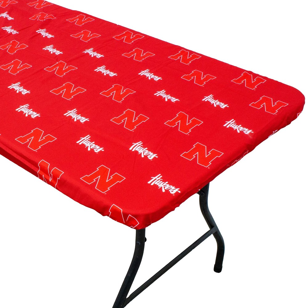 Nebraska Cornhuskers 33x33 Card Table Fitted Tailgate Tablecloth  
