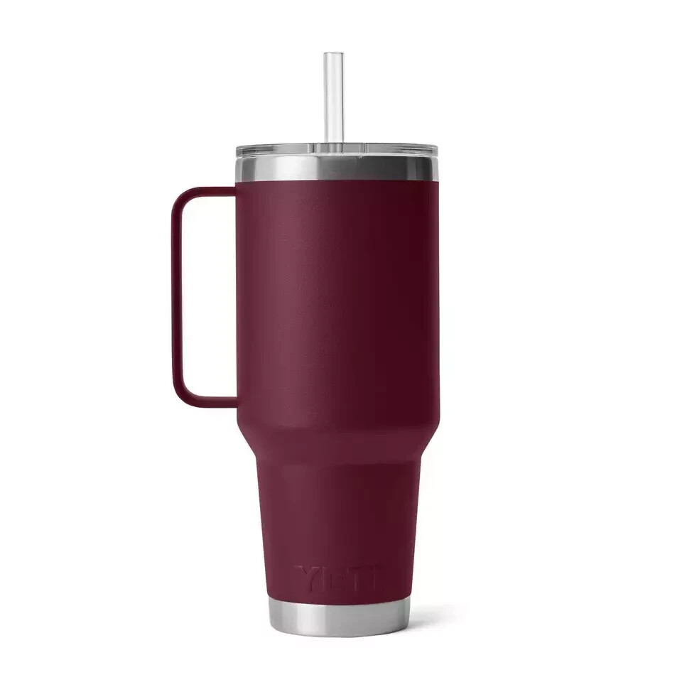 YETI Rambler 42 oz BPA Free Straw Mug Straw Mug  Wild Vine Red