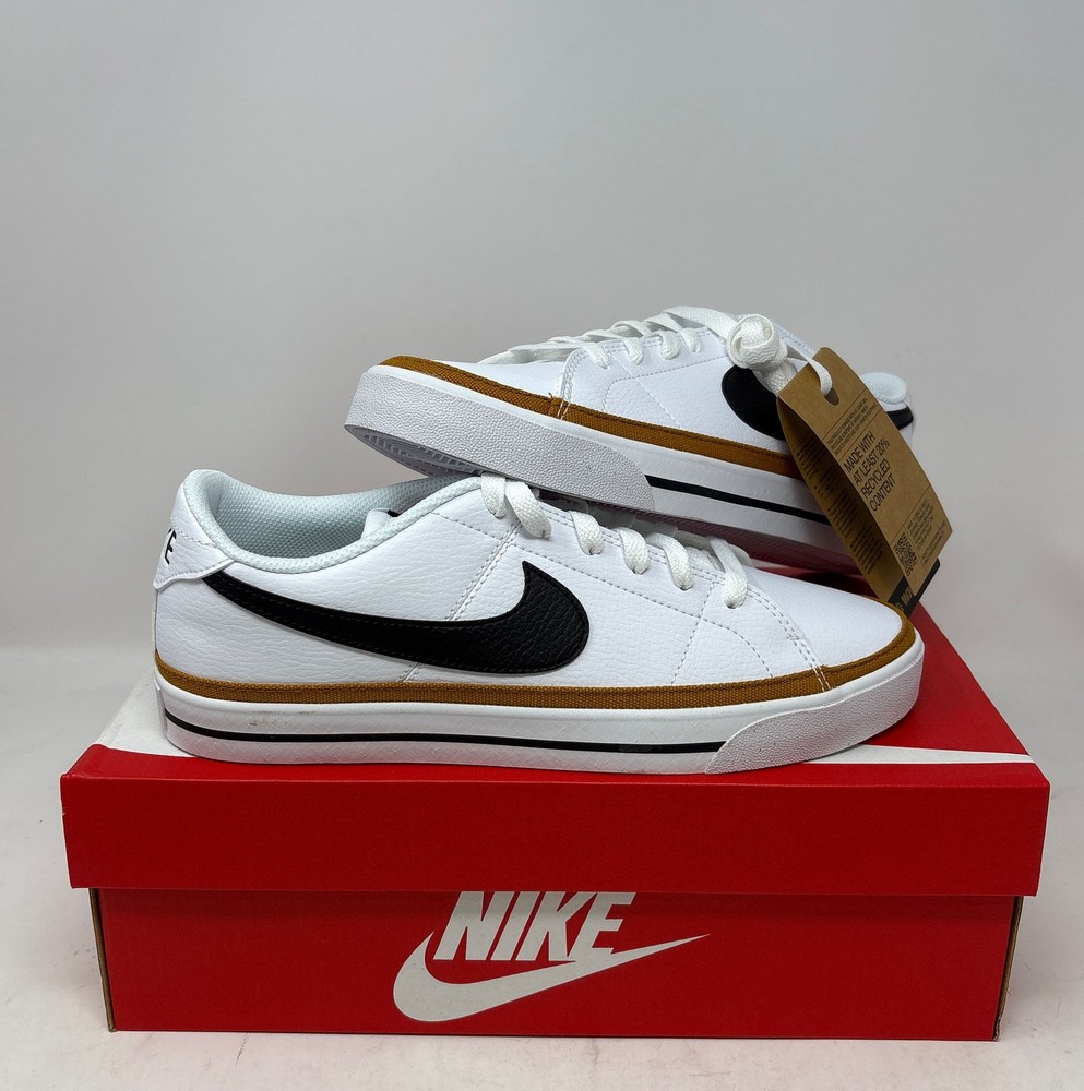 Nike Court Legacy Men's Sneakers White Black Gum Size 8.5