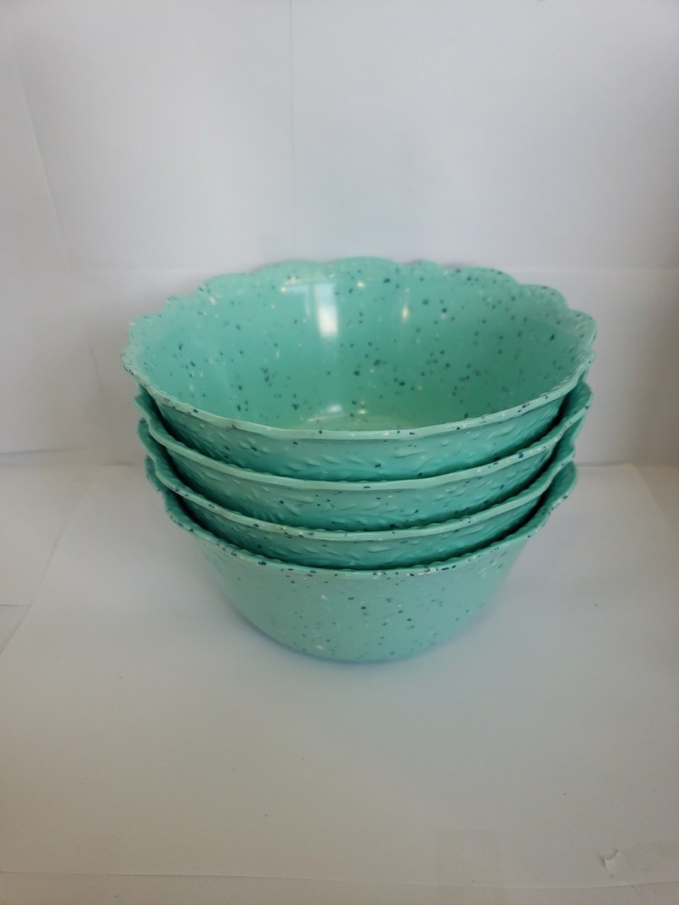 Pioneer Woman Set of 4 Juliette Teal Speckled 6.5