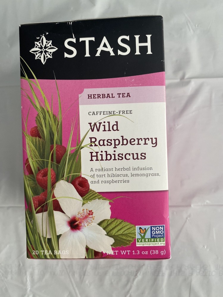 STASH  Wild Raspberry Hibiscus Herbal Tea Caffeine Free 20 tea bags