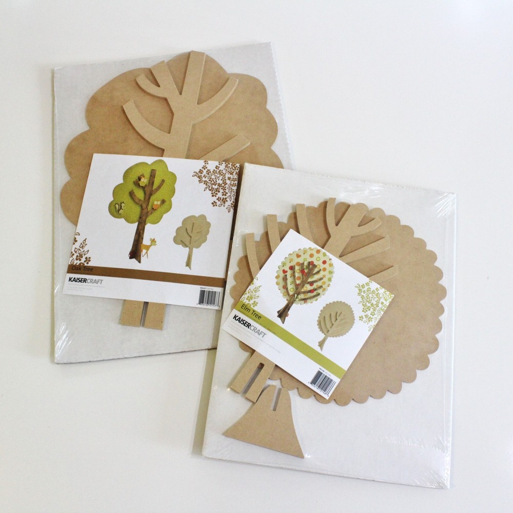 NEW Kaisercraft Blank Unfinished Wooden Trees Craft Kits Home Decor Wall Hanging