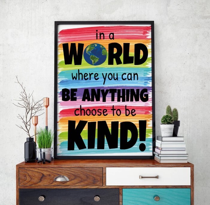 Kindness Motivational Poster for Home Office or School