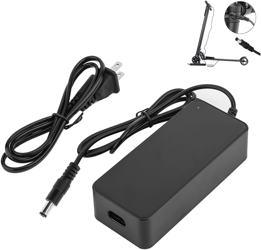 EVAPLUS 42V 2A DC Charger Power Supply Adapter(One Prong connector of Pack Di...