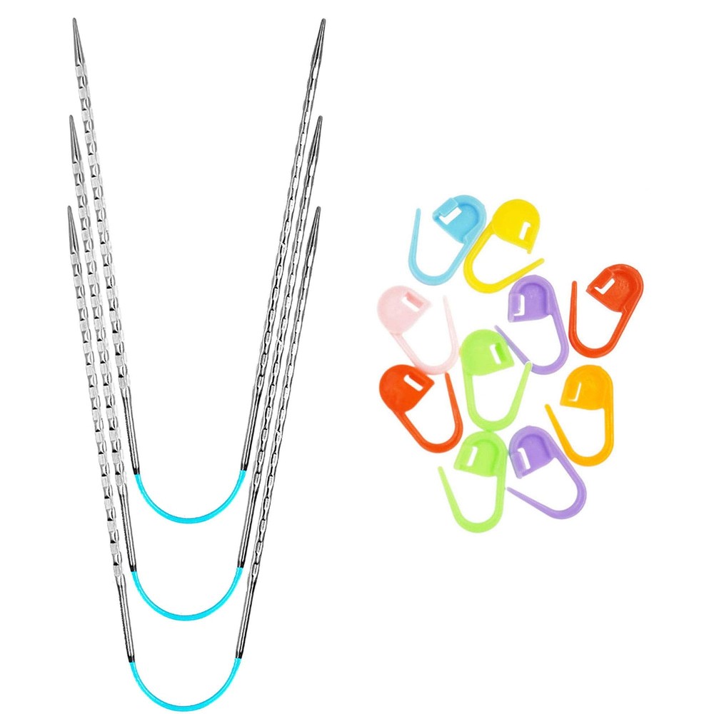 FlexiFlips Squared Ergonomic 12 inch (20cm) (Set of 3) US 06 (4.0mm) DPN Doub...