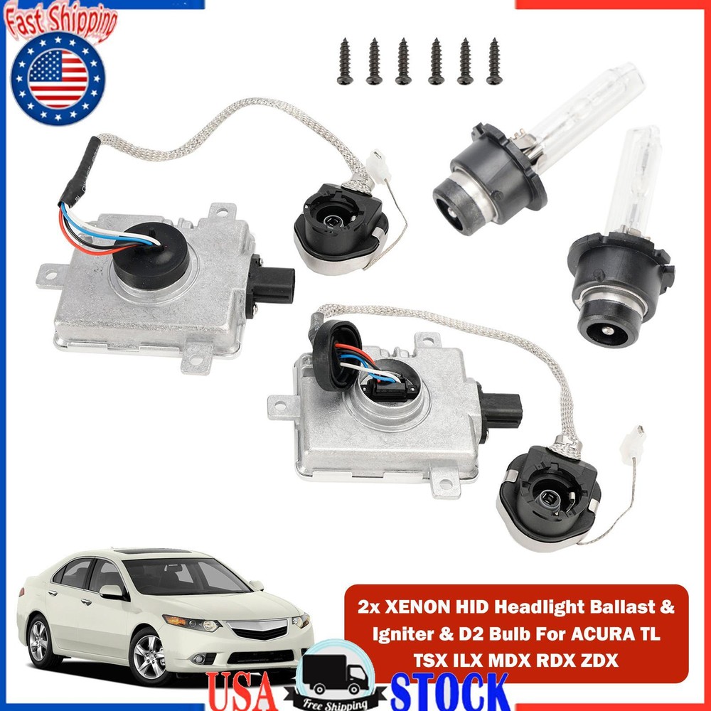 2x XENON HID Headlight Ballast & Igniter & D2 Bulb For ACURA TL TSX ILX MDX RDX