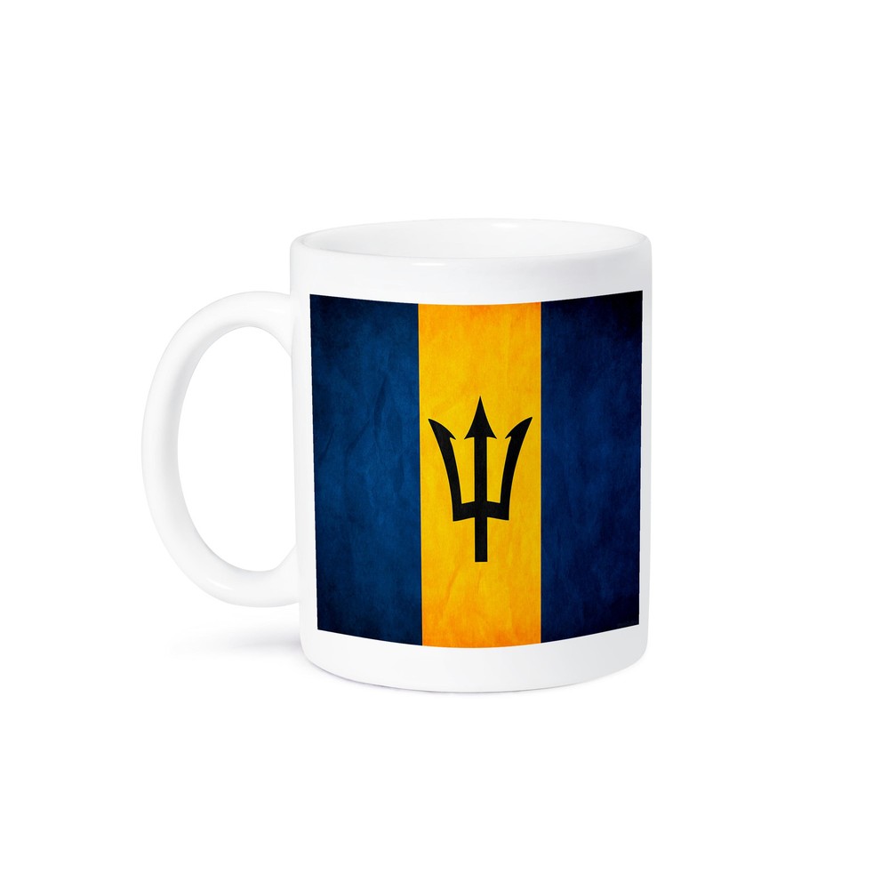 Barbados Flag Design Ceramic Coffee Mug by 3dRose