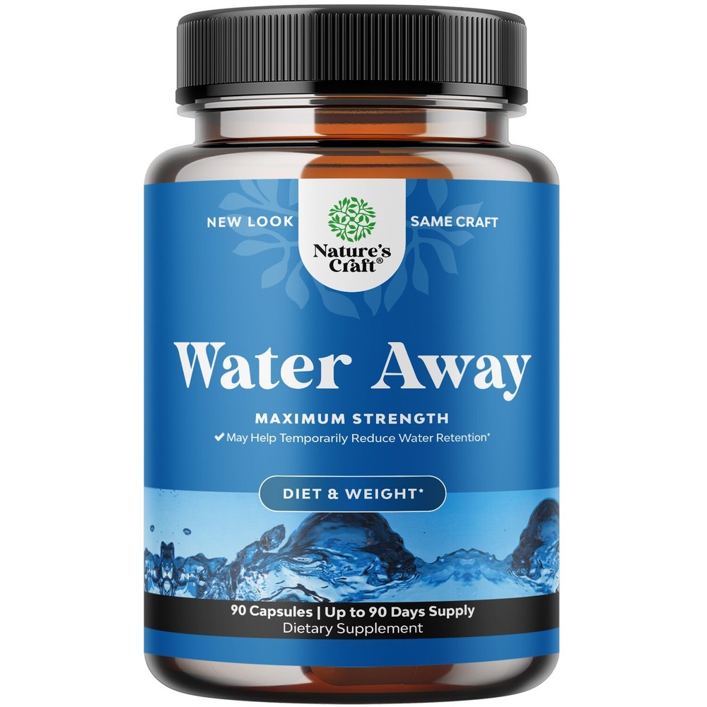 Water Away Pills Maximum Strength - Herbal Diuretic Pills