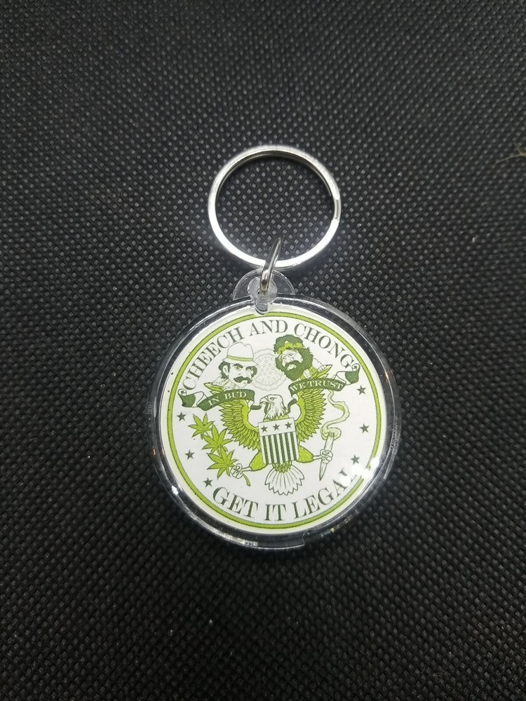 Cheech and Chong Get It Legal Keychain! Very Rare Find! In Bud We Trust
