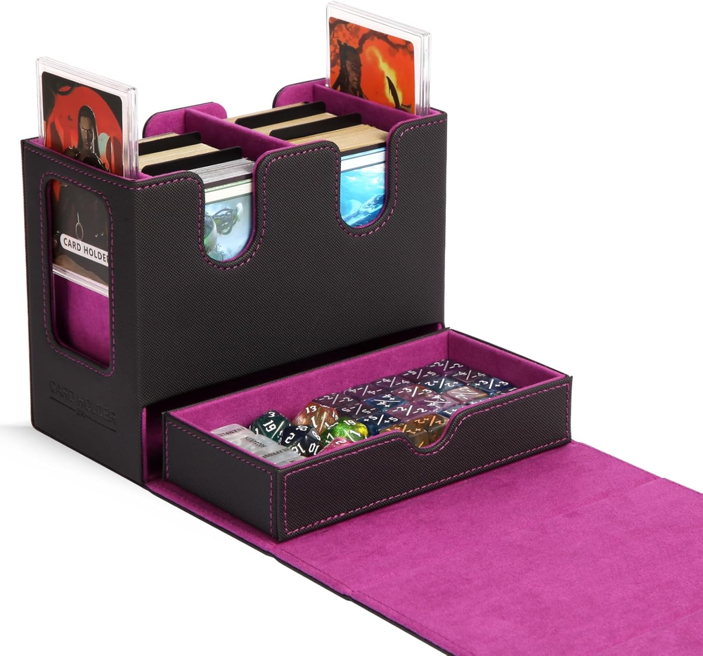 MTG Deck Box,Commander Deck Box,Double Storage Box with 2 Commander Display & 1