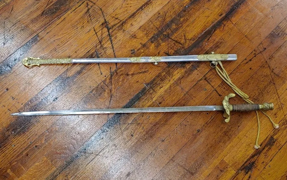 Antique IOOF Militant Patriarchs Lodge Fraternal Sword with Engravings