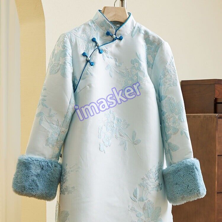 Chinese Style Winter New Long-sleeved Jacket Cotton-padded Cheongsam Coats Top