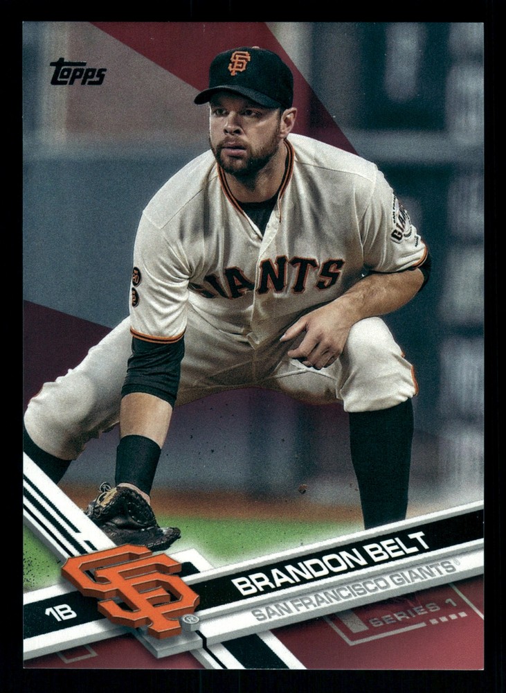 2017 Topps - Brandon Belt #347 Mother's Day Hot Pink /50