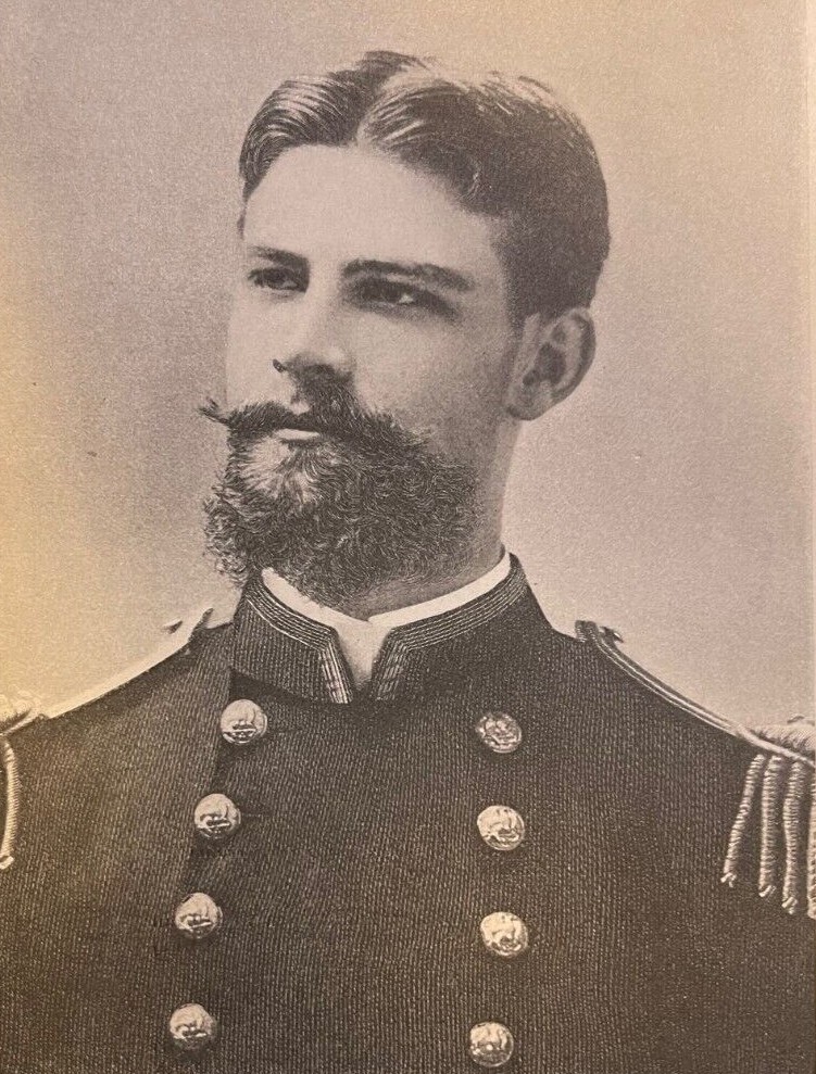 1898 Vintage Magazine Illustration Lieutenant Richmond Pearson Hobson