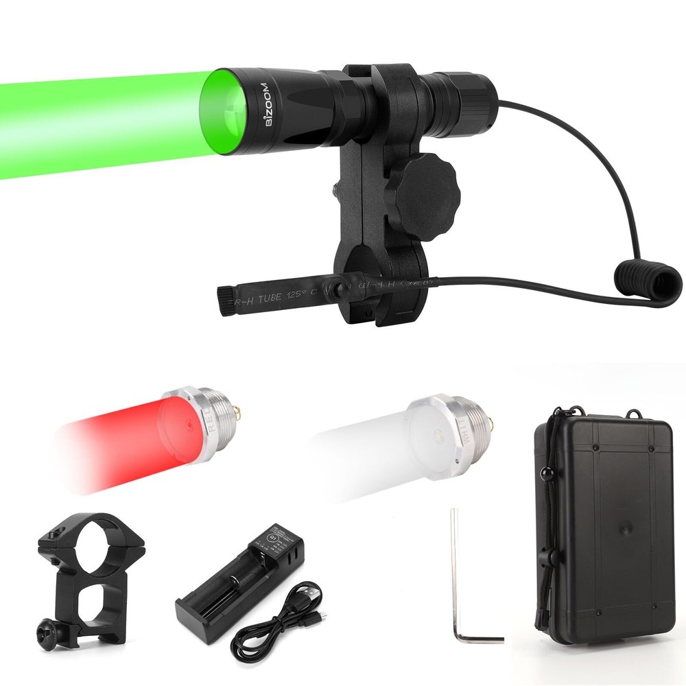 Upgraded KL75 Hunting Light Kit with Green Red White Interchangeable LED Modu...