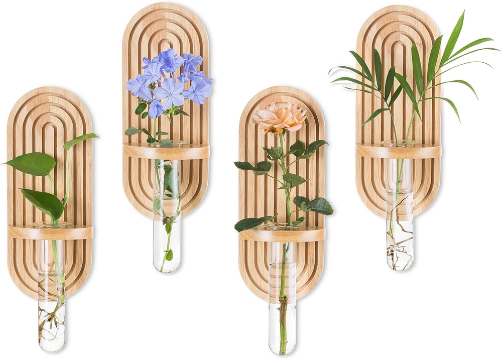 Hanging Plant Propagation Stations Rustic Wall Planter 4 Set Planters Indoor