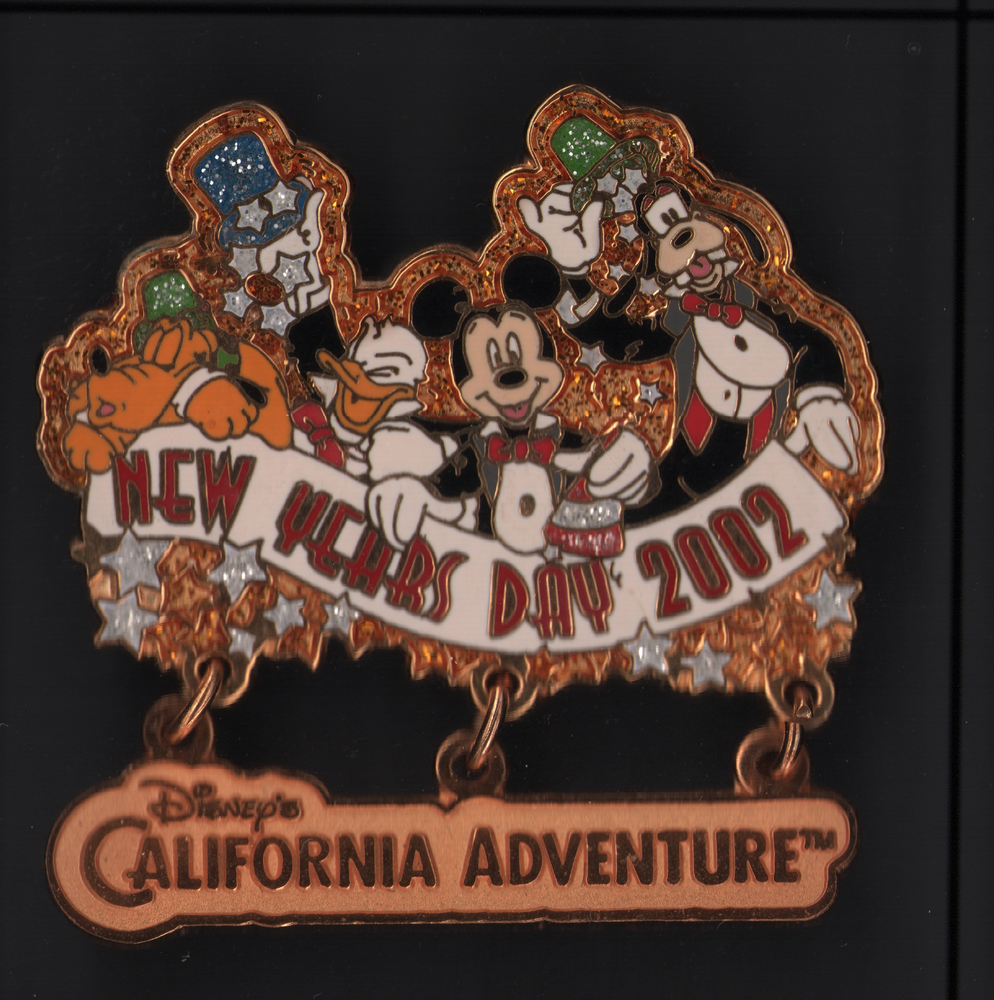 Disney California Adventure NYE Dangle Fab 5 Mickey Mouse Collectible Pin-image