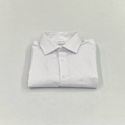 Calvin Klein Men's Wrinkle Free Dress Shirt, White, Size L (16-16.5, 34/35)