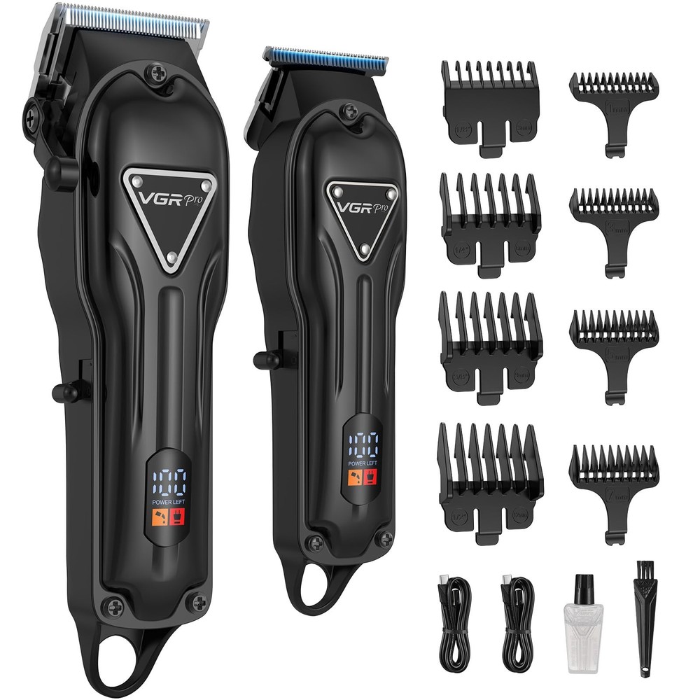 Professional Cordless Hair Clippers & Trimmer Set for Men