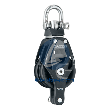 Harken 45mm Aluminum Element Double Block - Swivel, Becket - Durable, Lightwe...-image