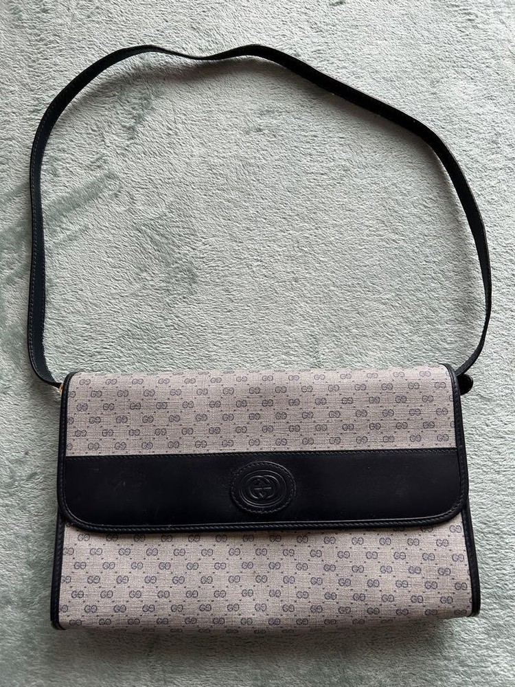 Vintage GUCCI GG Monogram Shoulder Bag from Japan