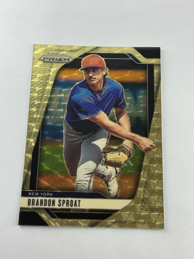 2025 Prizm Brandon Sproat 1/1 Gold Vinyl One Of One Mets SSP Brewers