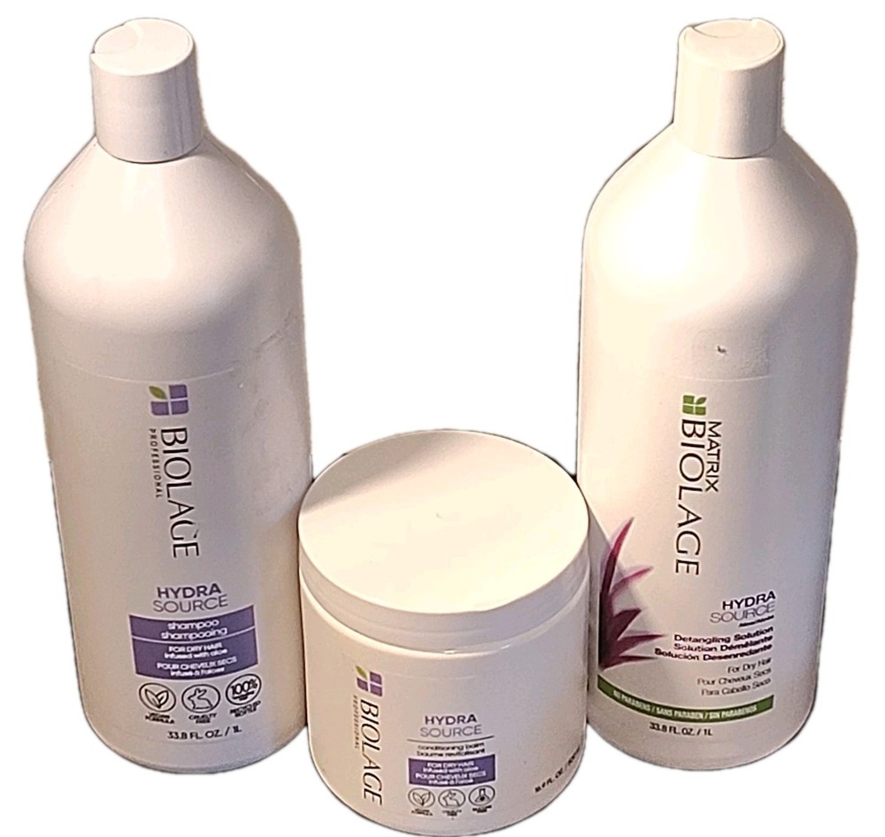 Biolage HydraSource Shampoo, Conditioning Balm & Detangling Solution Jumbo Size
