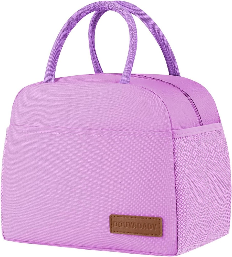 Purple Insulated Lunch Bag for Women and Men