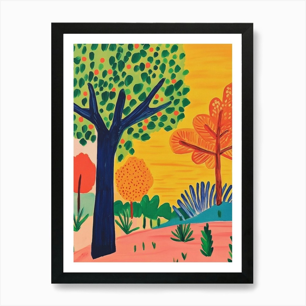 'Sunset Trees' 1 Art Print Framed Wall Art Poster Canvas Print Picture