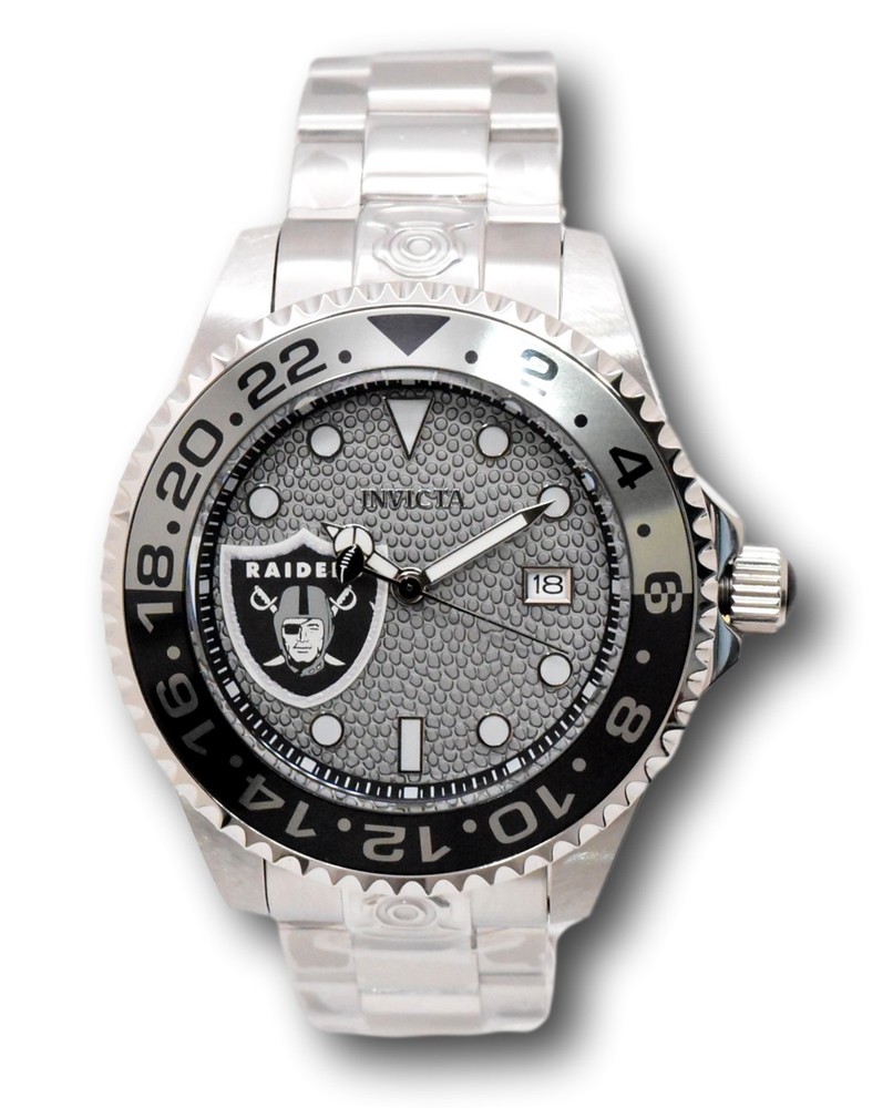 Invicta 47mm Pro Diver Automatic Watch Las Vegas Raiders NFL Mens 45025