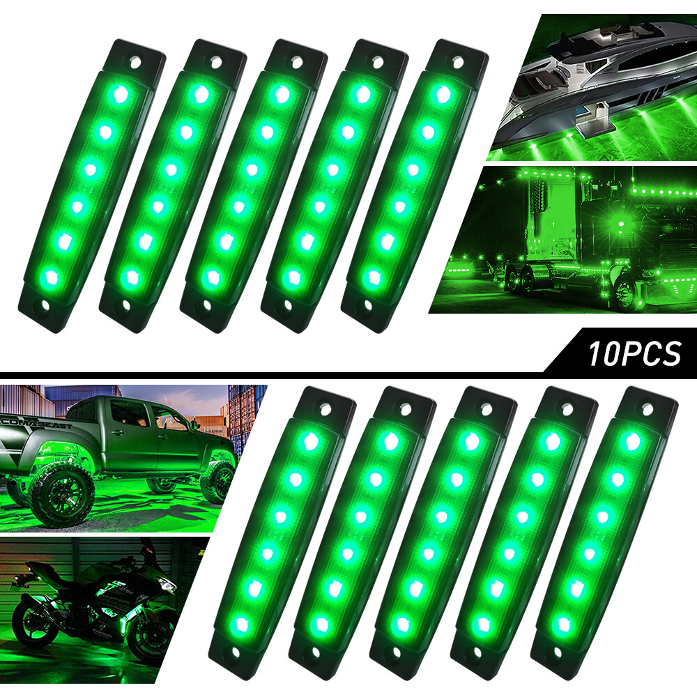 Smoked Green lens light Side Lights Marker Truck Trailer Turn Signal Light IP67