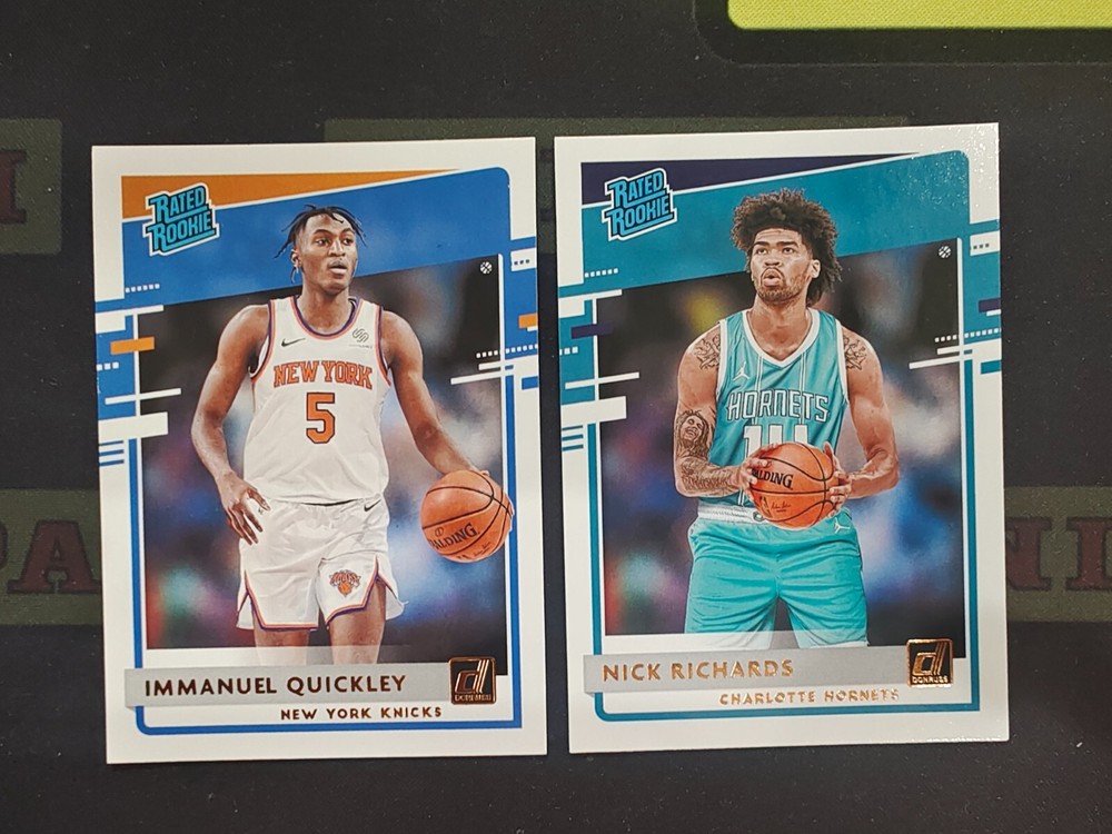Immanuel Quickley 2020-21 Panini Donruss Rated Rookie Lot of 2 Cards