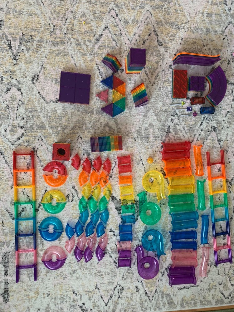 245-Piece Picasso Magnetic Tile Set with Marble Run, Car & Basic Shapes - Free Shipping