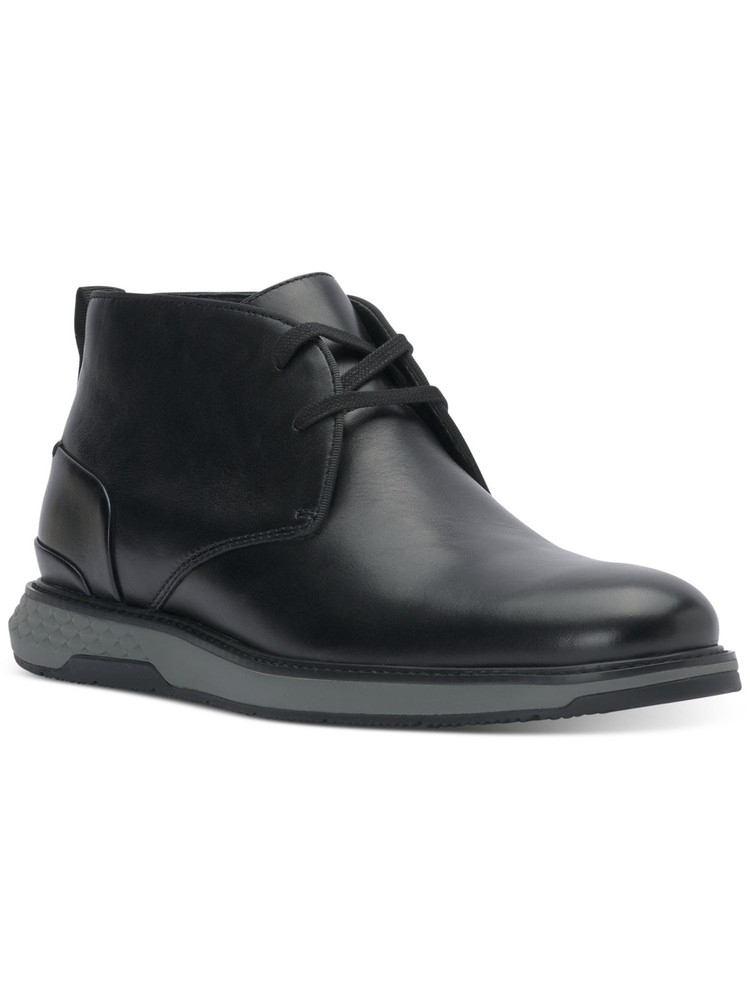VINCE CAMUTO Mens Black Comfort Soleh Round Toe Lace-Up Leather Chukka Boots 12