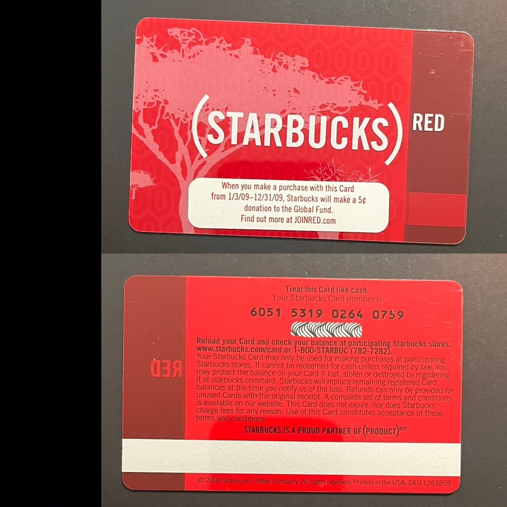Starbucks Gift Card.  Canada Red Card .-image