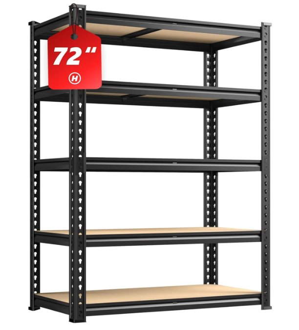 2020LBS Storage Shelves 5 Tier Garage Shelving Heavy Duty Adjustable Garage...