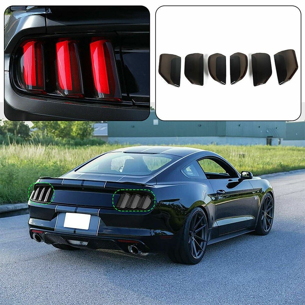 2015-2017 Ford Mustang Smoked Tail Light Cover Trim Bezels