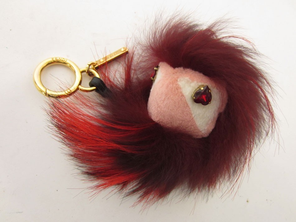 RARE FENDI Bugs Monster bag charm in red and pink style 7AR467 6DX F0C4V
