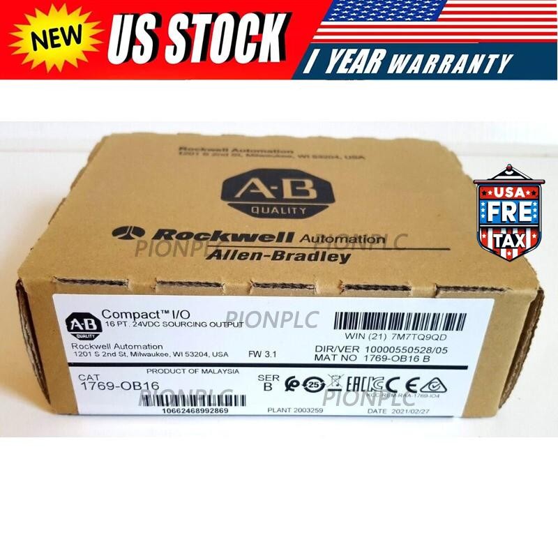 New Allen Bradley 1769-OB16 Output Module CompactLogix 16pt 24VDC US Stock