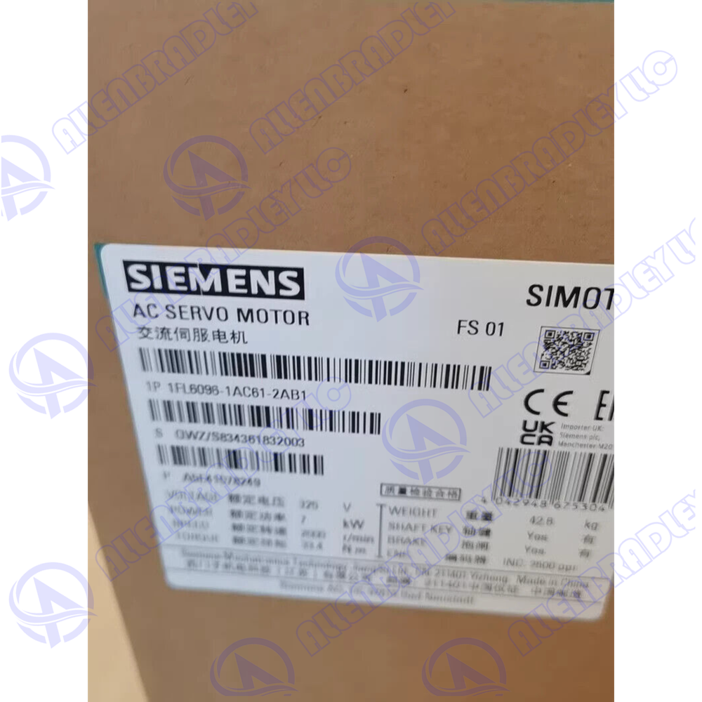 1FL6096-1AC61-2AB1 SIEMENS SIMOTICS Operating Voltage Expedited Shipping GQZ1