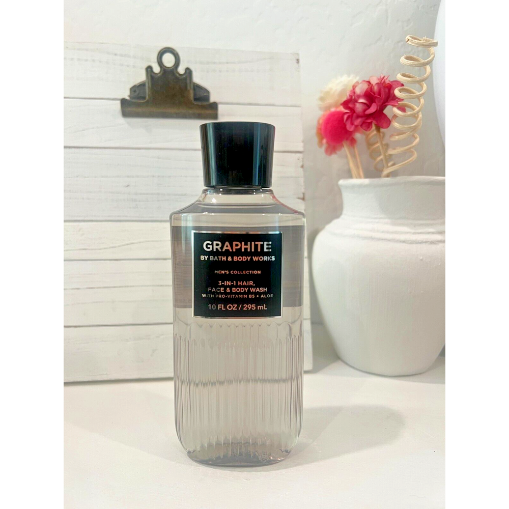Bath & Body Works GRAPHITE 3-in-1 Hair Face Body Wash 10 oz New