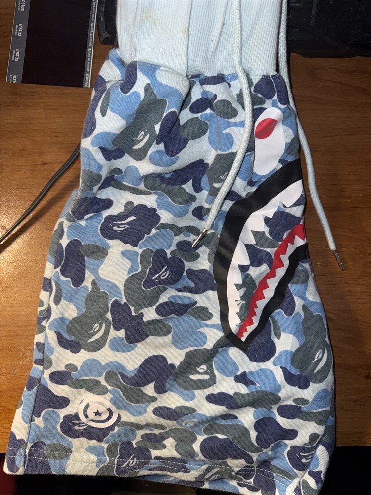 Bape Shorts Blue Camo Size Large