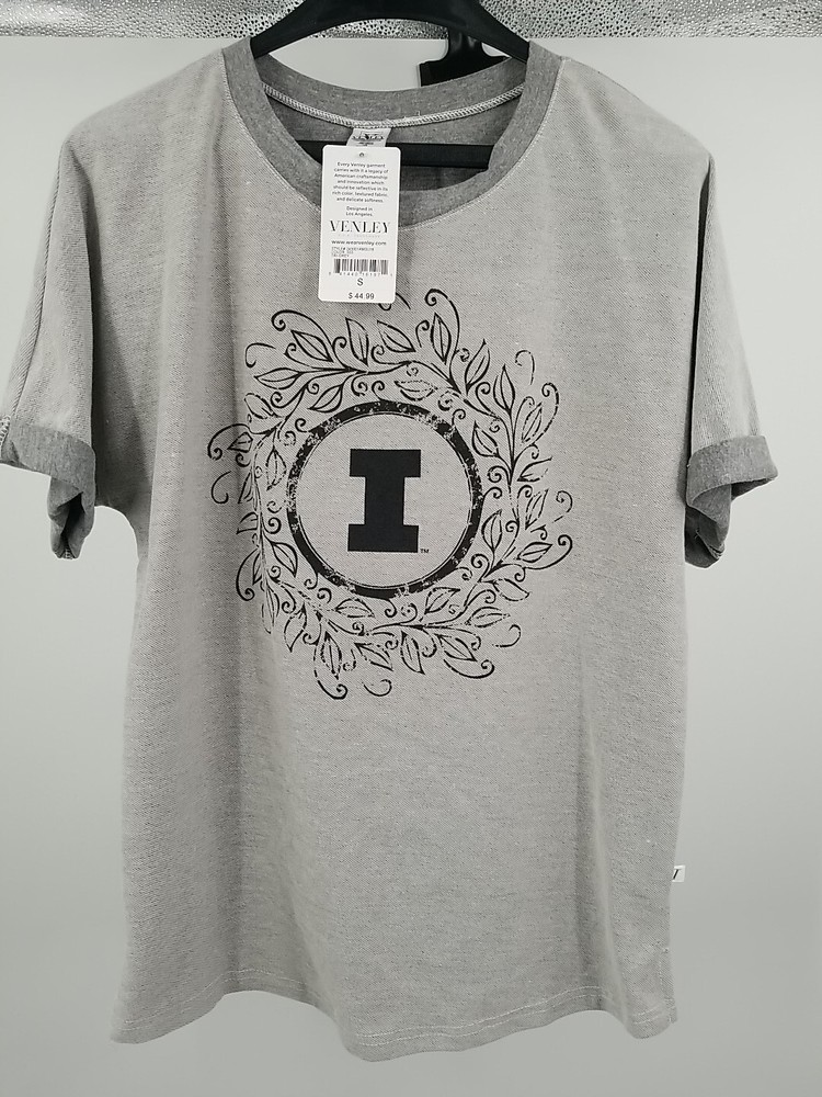 NWT Womens NCAA Venley Gray S Small Tee Sweatshirt 