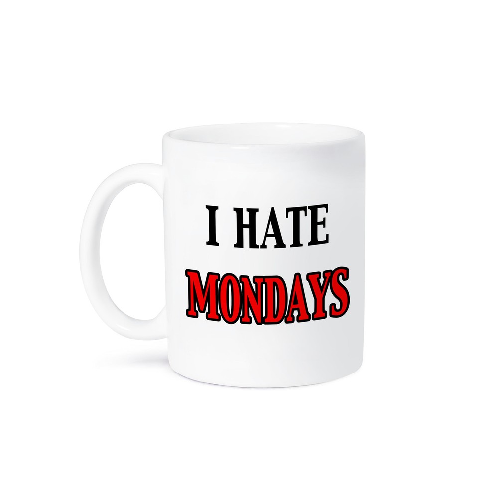 3dRose Funny I Hate Mondays Coffee Mug for Work or Home
