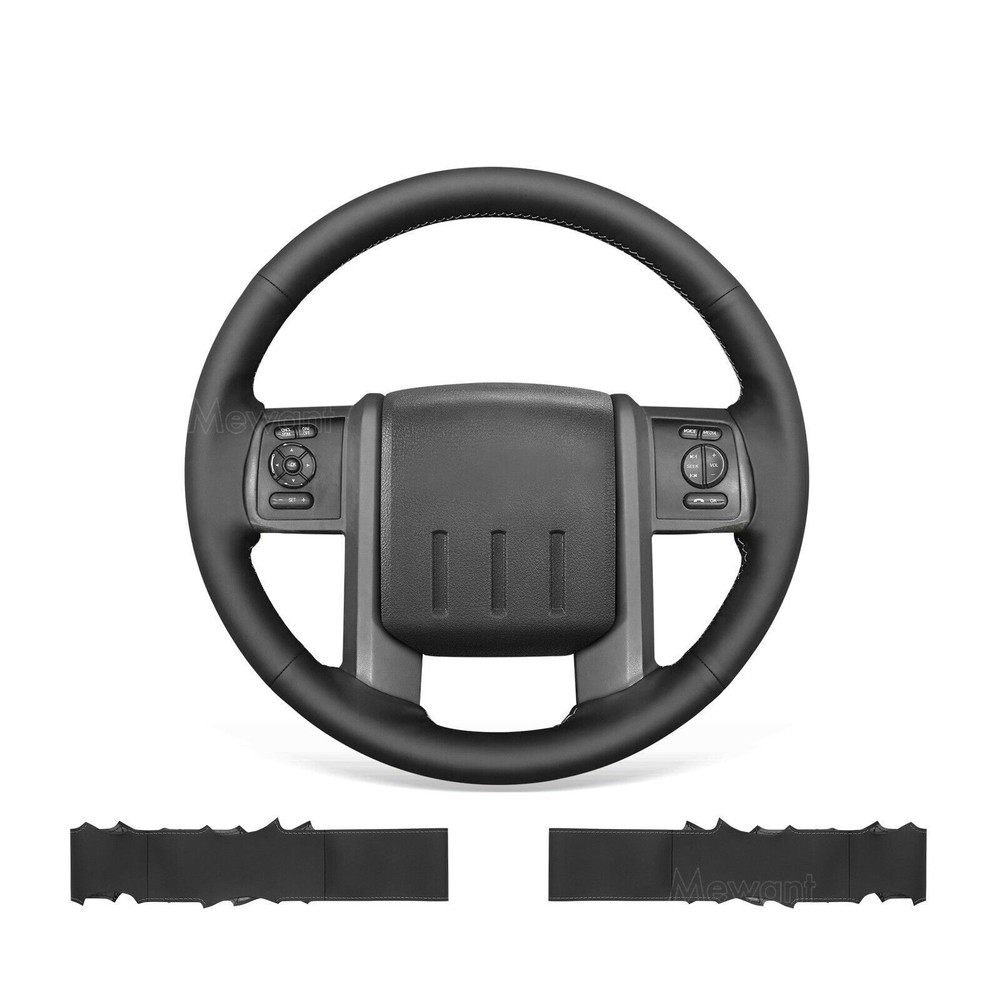 Custom Faux Leather Steering Wheel Cover for Ford F-250 F-350 Expedition Trucks