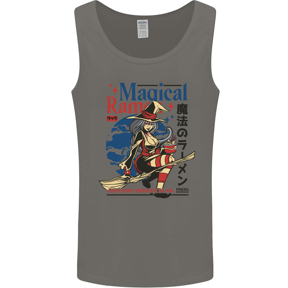 Magical Ramen Noodles Witch Halloween Mens Vest Tank Top