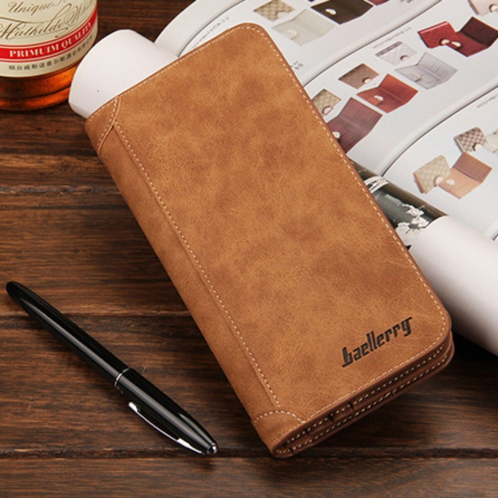 Men Bifold Leather Long Wallet ID Credit Card Holder Purse Clutch Handbag Gifts