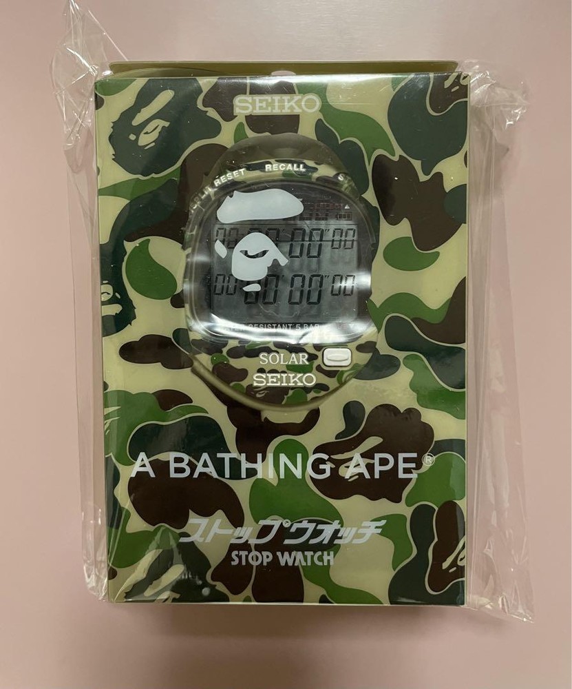 S4 A Bathing Ape Bape X Seiko Camo Stopwatch